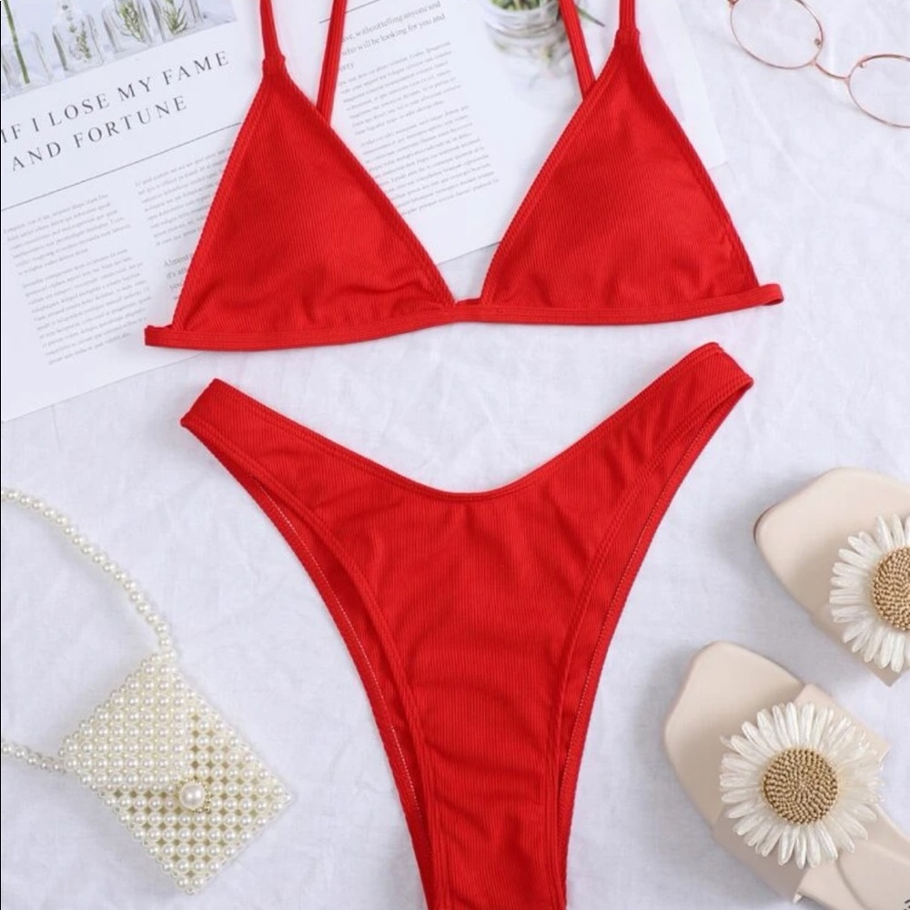 red bikini